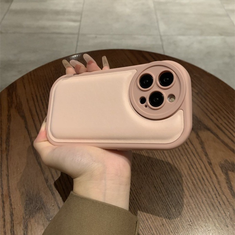HOCE วงกลมกรอบกล้อง Soft TPU + PU เคสโทรศัพท์สําหรับ IPhone 17 16 15 14 13 12 11 Pro Max ฝาครอบกรณี ราคา ถูกที่สุด ดีลบีเคเค แกลเลอรีภาพที่ 6