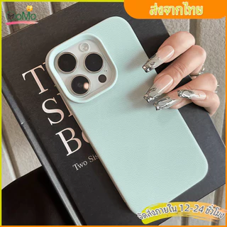 เคสไอโฟนหนัง or iPhone 13 11 เคสนิ่มสีลูกกวาด เอกลักษณ์ เรียบง่าย For iPhone 15 14 12 16 Pro max XS XR 7 Plus 8 Plus