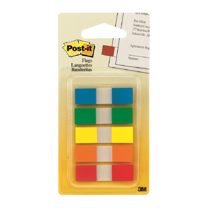 แฟล็กซ์ 0.47"X1.7" 5 สี โพสต์-อิท 683-5CF