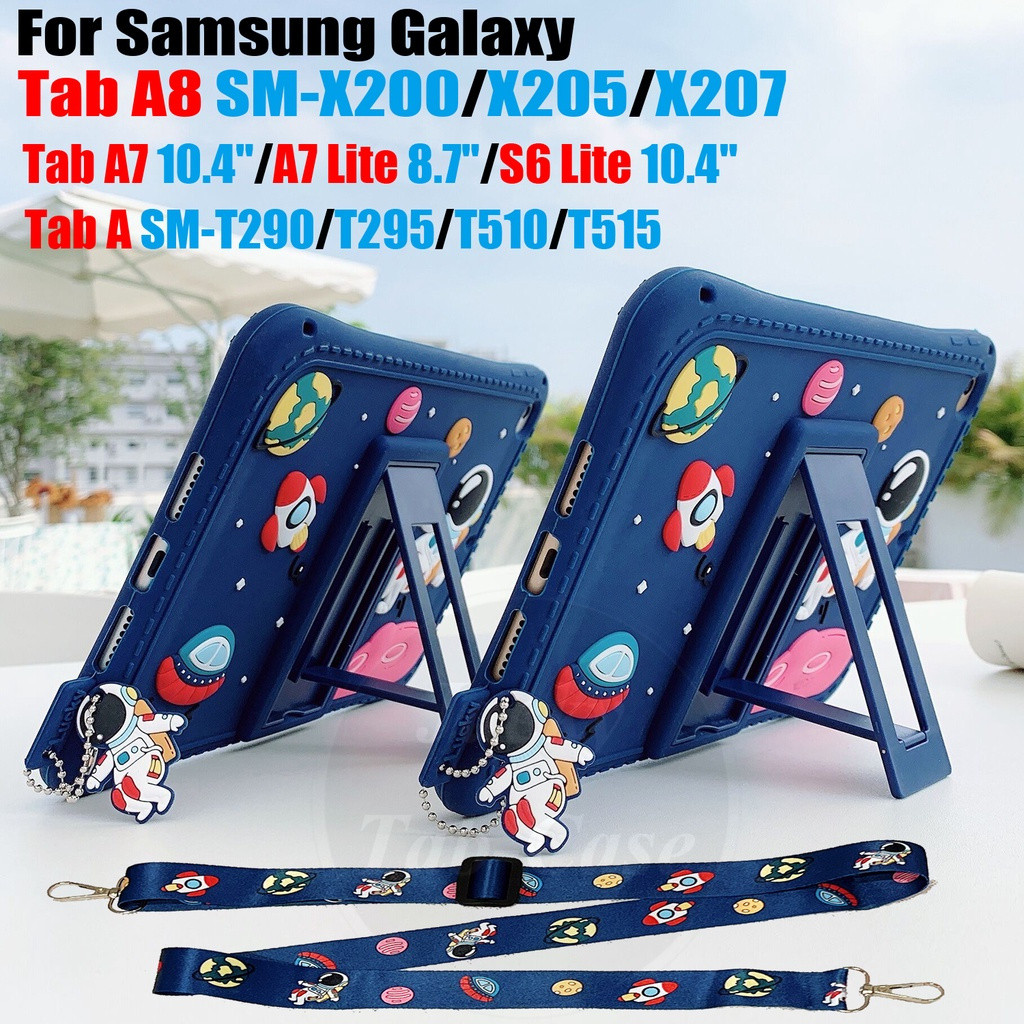 SAMSUNG สําหรับSamsung Galaxy Tab A9 A9 + 5G A8 A7 S6 Lite 10.4 10.5 8.7 11 "ซิลิโคนอ่อนฝาครอบTab A 