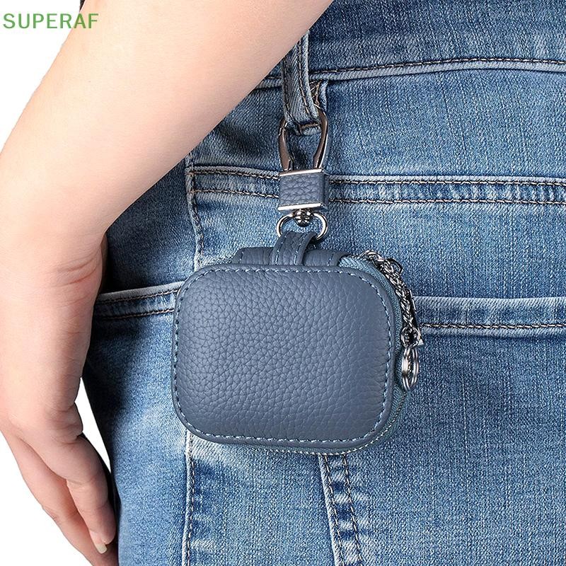 Superaf ตัวอักษรหูฟังกระเป๋าหนังแท้แกะสลักเริ่มต้นกระเป๋าเก็บกุญแจส่วนบุคคลกระเป๋าสตางค์หูฟังกระเป๋า HOT