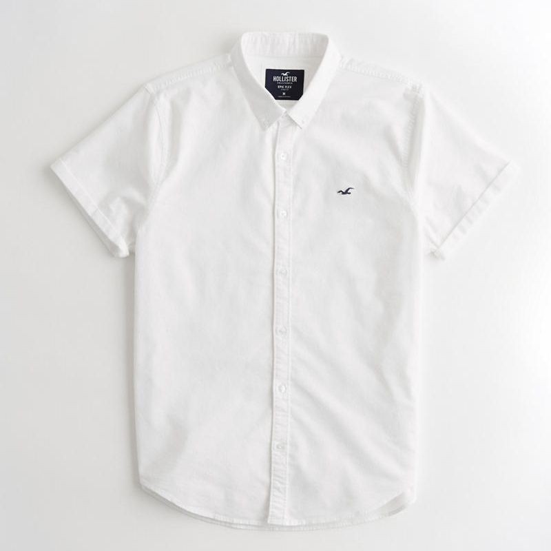 HOLLISTER อาก้า ฮอลลิสเตอร์ ร่วม. นกนางนวล เสื้อเชิ้ตแขนสั้นผู้ชายฟอร์ดทอพร็อพเสื้อเชิ้ตแขนสั้นคลาสสิกลําลองด้านบนเสื้อเชิ้ตหล่อ - รูปที่ 2