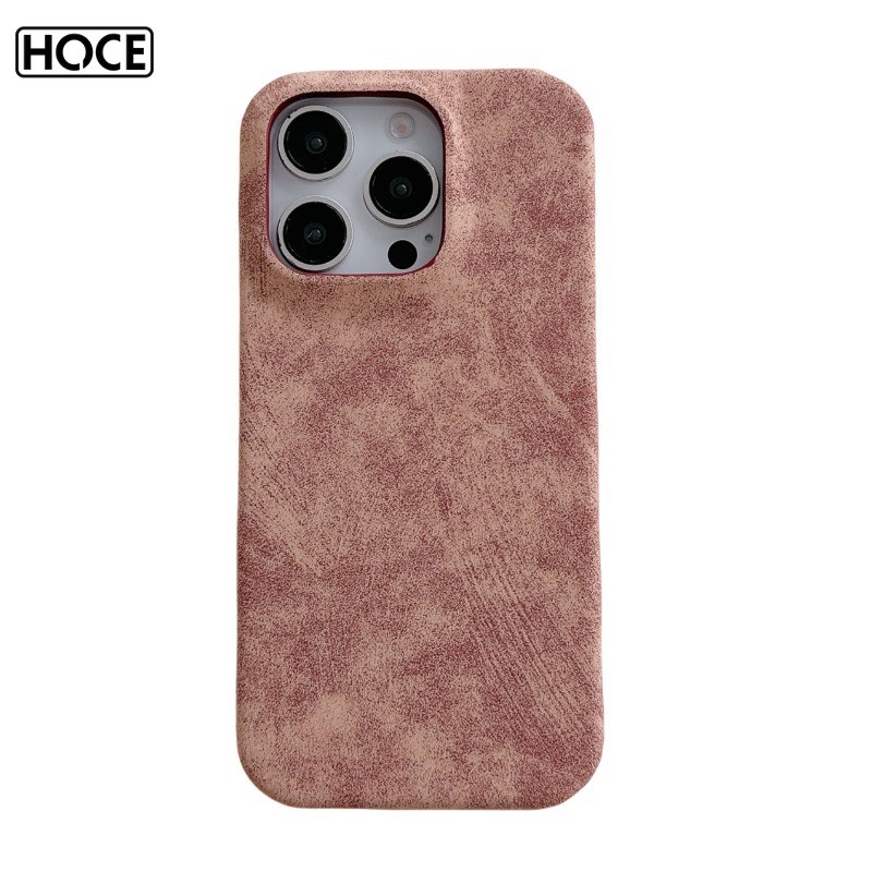 HOCE Brushed รูปรูปแบบเคสโทรศัพท์สําหรับ IPhone 17 16 15 14 13 12 Pro Max 3side-frame ฝาครอบกรณี