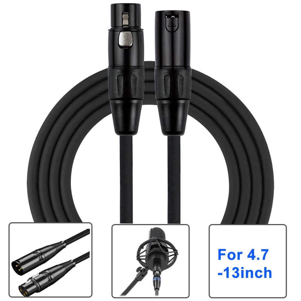 【1M สายดำ】สายสัญญาณเสียง XLR Male To XLR Female (ผู้เมีย) Mic Cable ยาว 1 เมตรXLR-XLR 3Pin สาย เคเบิล ชายหญิง สายเชื่อ