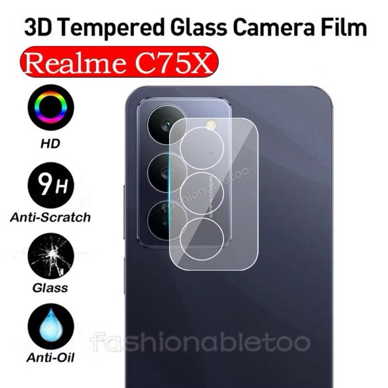 [ส่งจากไทย]ฟิล์มกันรอยกล้อง สำหรับ Realme C75X Realme C75 ฟิล์มกระจกเลนส์กล้อง สีใส สีดำ ฟิล์มกล้อง