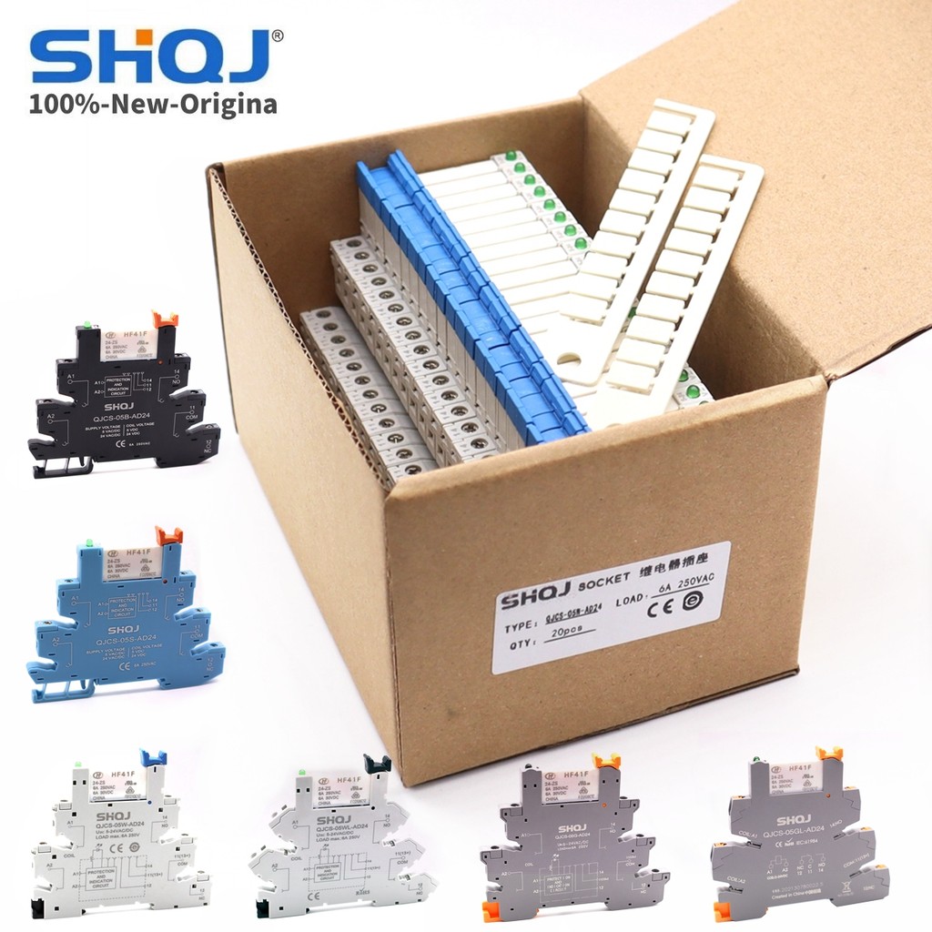 20 ชิ้น/กล่อง SHQJ 41F-1Z-C2-1 C4 HF41F 24-ZS 12-ZS 5-ZS QJCS-05W-AD24 05WL SPDT 1CO 6A สกรู Ultra s