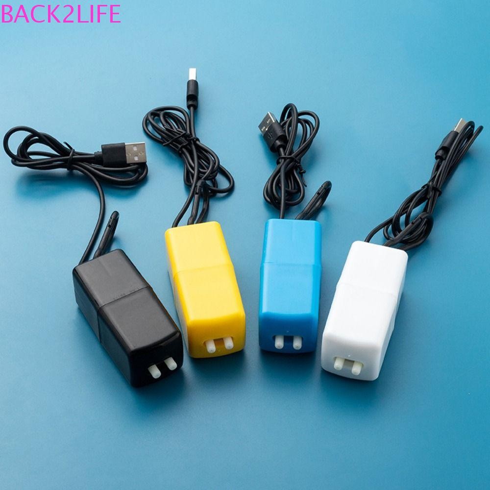 Back2life ปั๊มลมตู้ปลา, เครื่องผลิตออกซิเจนตู้ปลาแบบพกพาสองรู, สะดวกพร้อมหัวเข็มขัดแขวนประหยัดพลังงาน Ultra-Quiet ปั๊มออกซิเจนแบบพกพา Hydroponic