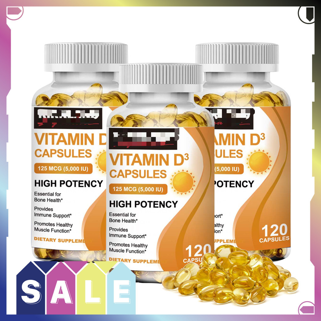 KIRK---LAND Vitamin D3 5000IU 125Mcg การทำงานของกล้ามเนื้อให้แข็งแรง ช่วยเสริมสร้างกระดูกและฟันให้แข็งแรง