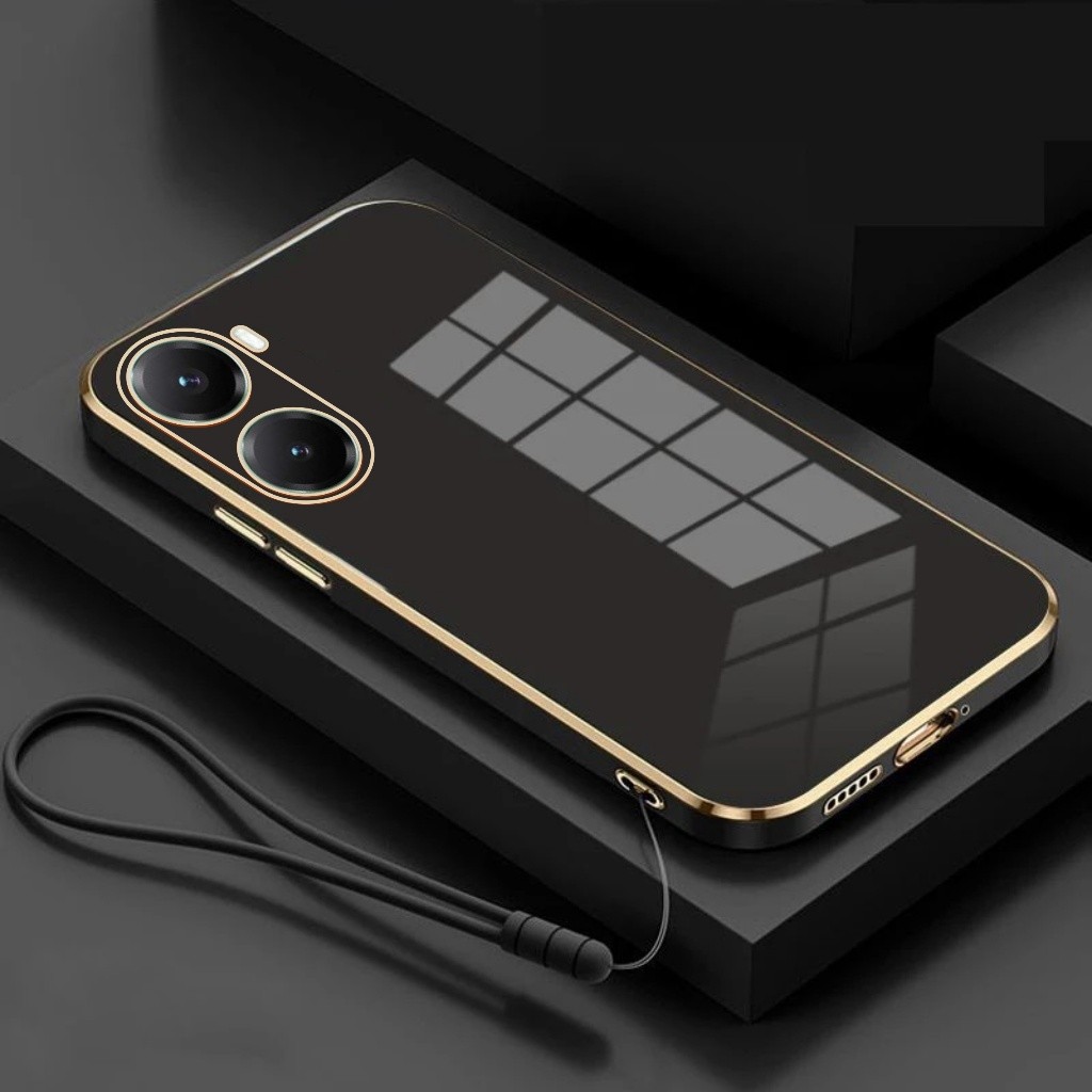 Softcase Xiaomi Poco X7 Pro 5G เคสชุบหรูหราฟรีเชือกเส้นเล็ก