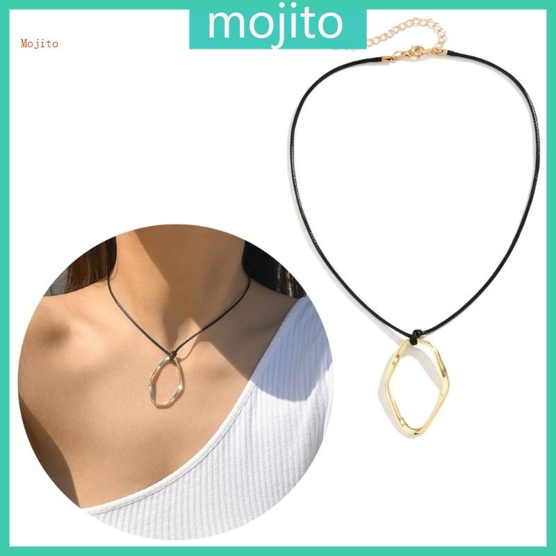 Mojito ไม่สม่ําเสมอสร้อยคอจี้สร้อยคอผู้หญิง Choker สร้อยคอวัสดุสร้อยคอจี้สาวเครื่องประดับ Birthda