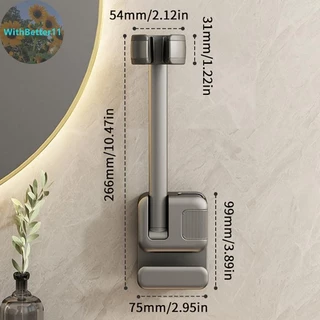 ผู้ถือเครื่องเป่าผมติดผนัง ขาตั้งสําหรับห้องน้ําติดผนัง Lazy Storage Stand ชั้นวาง TH