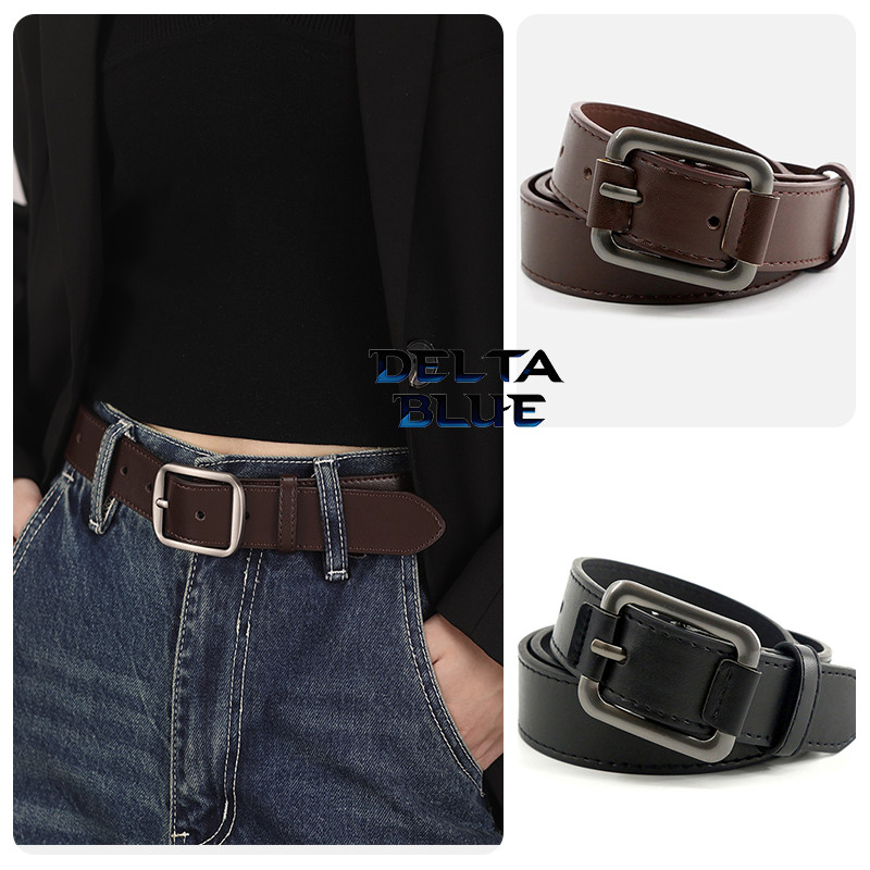 DELTA BLUEชายหนุ่มนักเรียนหญิงชายหนุ่มเวอร์ชั่นเกาหลีเทรนด์แคบเข็มขัดสไตล์ อิน ไม่ซ้ําใคร