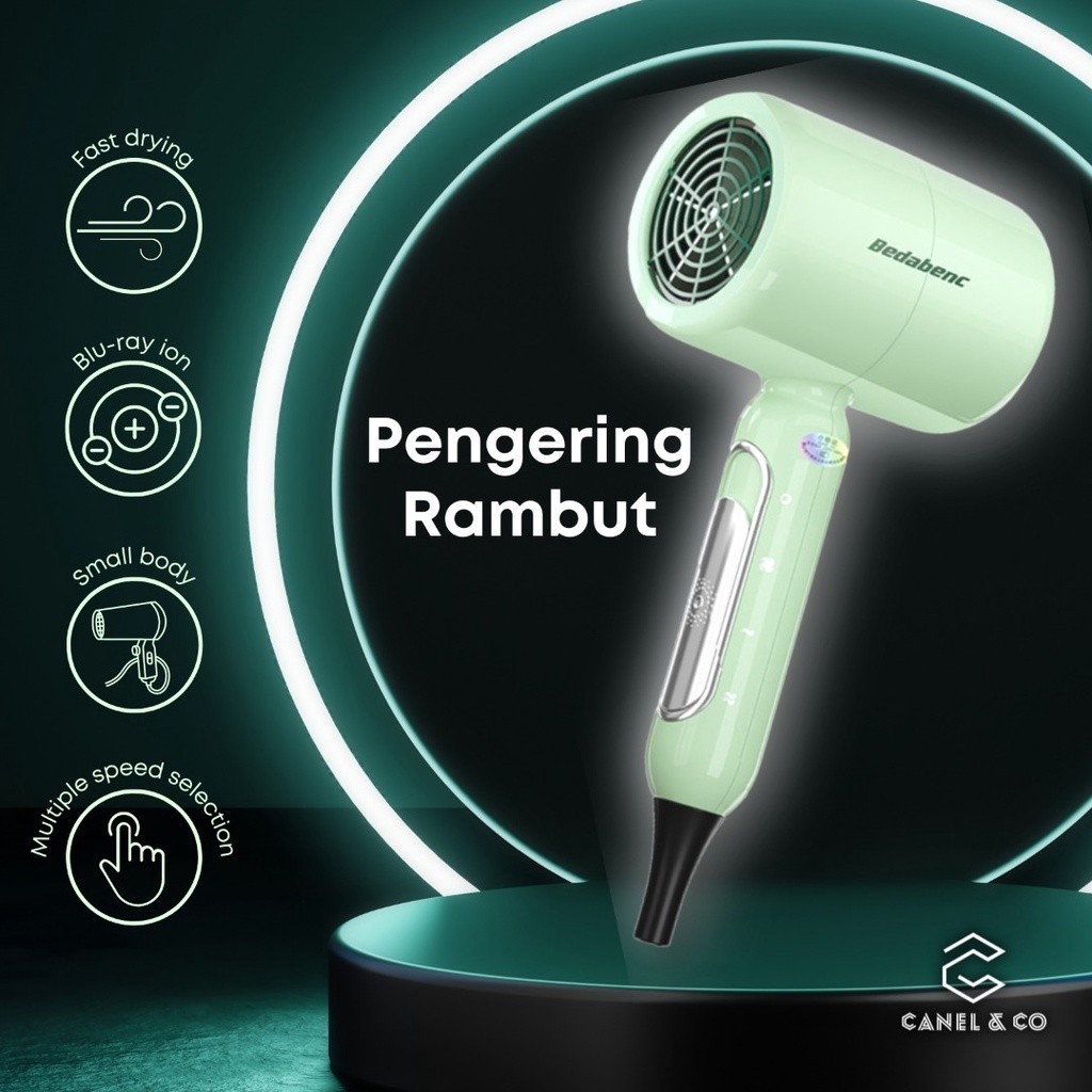 CANEL&CO Professional 2200 เครื่องเป่าผม Saloon 1200W Strong Wind Pengering Rambut เครื่องเป่าผม