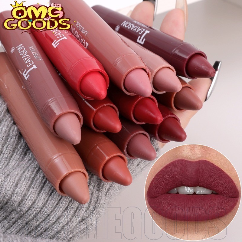 TEAYASON 12 Colours Matte Lipsticks - Lip Mud - เครื่องสําอางแต่งหน้าหญิง - Nude Series Lip Tint - Lip Glaze - Soft Mist, กันน้ํา, ติดทนนาน, Non-stick Cup