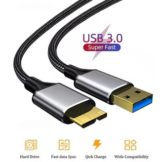 5Gbp สายเคเบิลข้อมูลฮาร์ดดิสก์ความเร็วสูง USB 3.0 ถึงอะแดปเตอร์ Micro B สําหรับ HDD ภายนอก SSD ฮาร์ดไดรฟ์สายแปลง