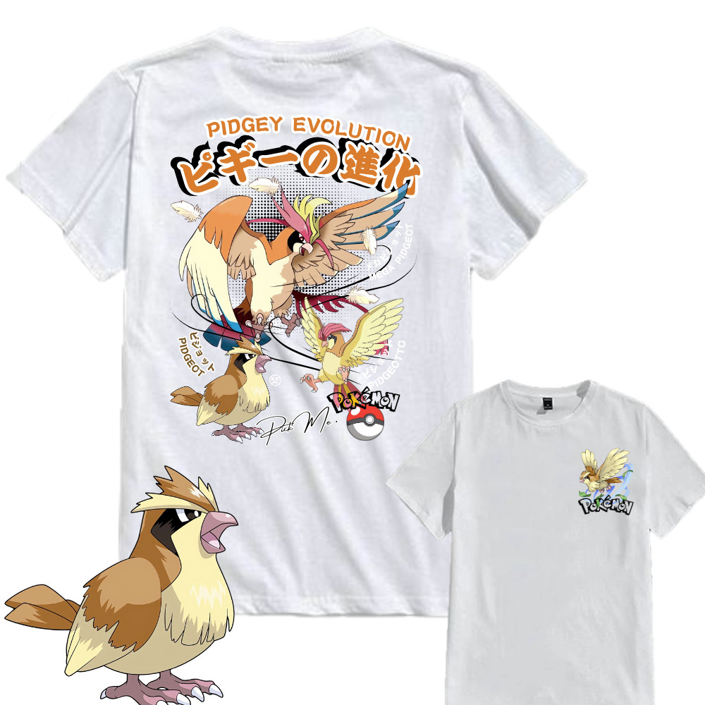 LTF COLLECTION - เสื้อยืด POKEMON PIDGEY EVOLUTION - Distro Kids T-Shirt - Pokemon Kids T-Shirt - Po