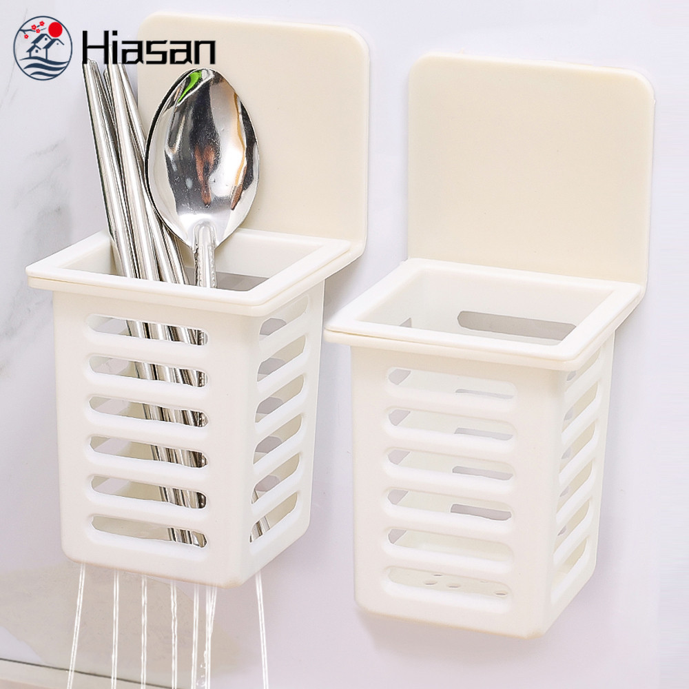 [HGB]ตะกร้าระบายน้ํามัลติฟังก์ชั่น 2 ชิ้นพร้อมการออกแบบป้องกันเชื้อรา | No Hole Wall Mount & Tabletop Storage Solution, ชั้นวางของแบบถอดได้ & ระบบระบายน้ํา