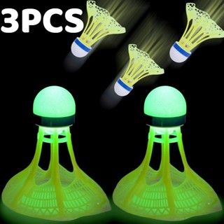 ลูกขนไก่แบดมินตันมีไฟ นํา กันลมพร้อมสวิตช์ในตัวโฟมและไนลอนทน…