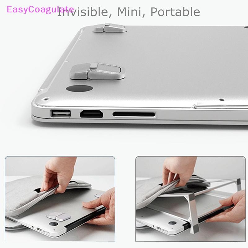 Eas 2 ชิ้นขาตั้งแล็ปท็อปแบบพกพาพับ Nvisible แล็ปท็อป Riser Bracket สําหรับโน้ตบุ๊คขาตั้ง Cooling Holder Ate - รูปที่ 3