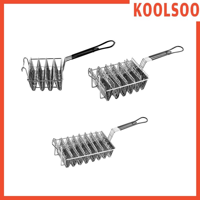 [Koolsoo] Taco Basket Taco Fry Basket Heavy Duty Stainless Steel Taco Rack Fryer Taco Shell Fryer fo