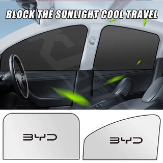 BYD รถหน้าต่างด้านข้าง Sun Shade แม่เหล็ก UV Protection ผ้าม่าน Sun Shield ฝาครอบสองด้านกระจกรถยนต์บังแดดสําหรับ BYD Atto 3 Dolphin E6 Tang ซีล M6 E5 เพลง G5