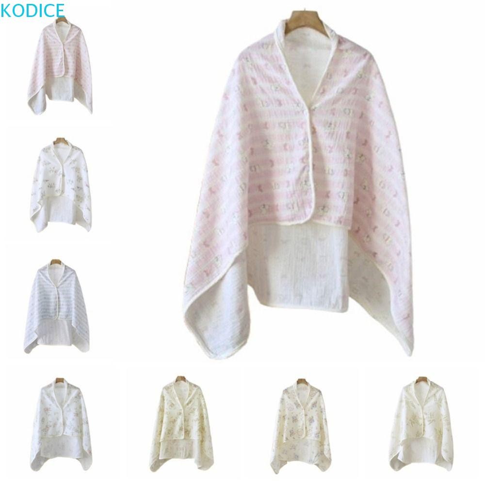 KODICE ผ้าฝ้ายแม่ Cape ผ้าห่ม,ดอกไม้พิมพ์ Breathable ให้นมบุตร, สบาย Keep Warm Feeding Cover นุ่มการ์ตูน Mommy ผ้าคลุมไหล่อุปกรณ์ให้นม