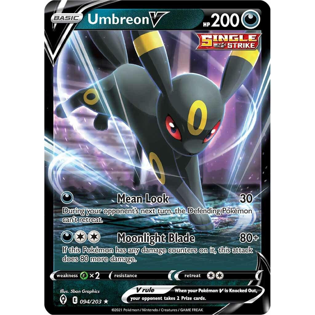 [Binder Condition] Umbreon V 94 Pokemon Evolving Skies