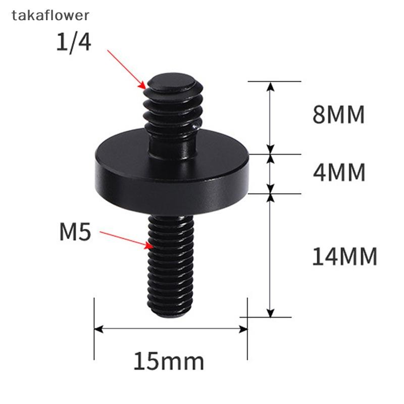Takaflower 1/4 “ชาย M5 ชายแปลงสกรูขาตั้งกล้องอะแดปเตอร์สกรูกล้องใหม่
