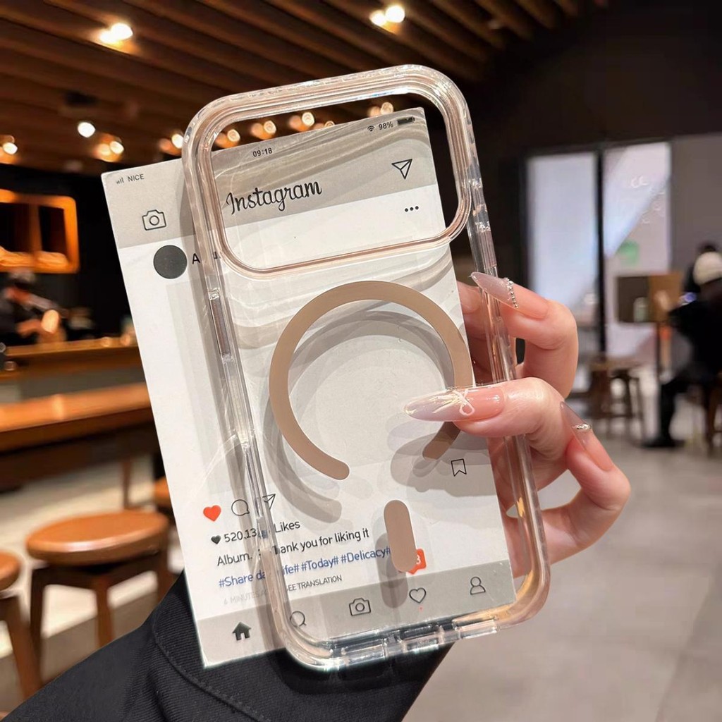 ขายร้อนปลอกใหม่บางเฉียบใสเคสโทรศัพท์อะคริลิกันกระแทกเคสแข็งไม่เหลืองรองรับชาร์จไร้สายสําหรับiPhone 17 16 13 12 Pro max 17AiRกรณี