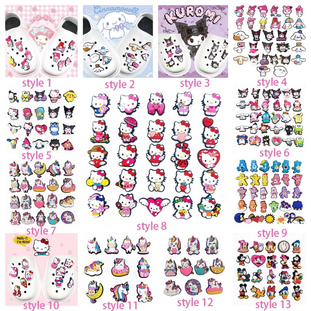 Charm MEIDJ ตัวติดรองเท้า Pvc ตัวการ์ตูน สำหรับตกแต่ง MEIDJ Diy รองเท้าหัวโต ติดง่าย น่ารัก