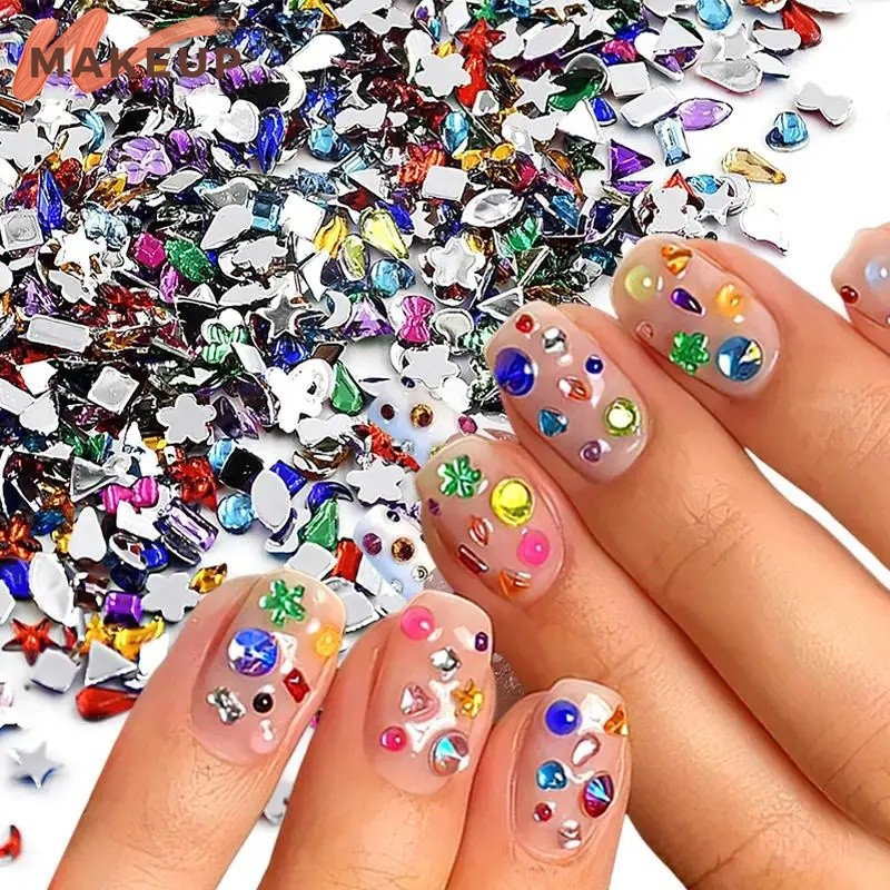 3d เล็บ Rhinestones ตกแต่ง - Mini ด้านล่างแบนคริสตัลเพชร - 1000 ชิ้น DIY ตกแต่งเล็บ - เครื่องประดับ Charm อุปกรณ์เสริม - แฟชั่น, หรูหรา