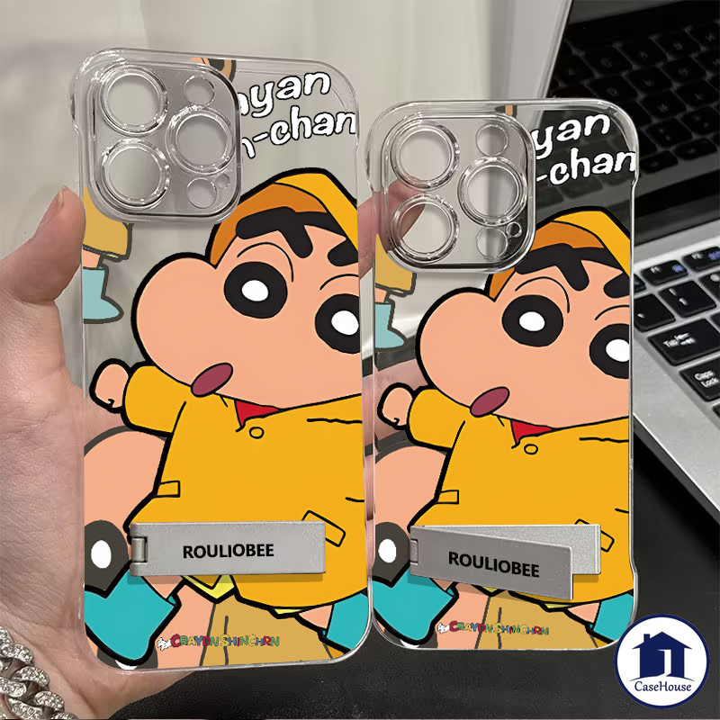 เคสใสนุ่มไร้กรอบบางเฉียบน่ารักลายเครยอนชินจัง เข้ากันได้กับ IPhone 11 15 13 12 16 14 Pro Max 16 11 13 12 Pro 15 16 Plus