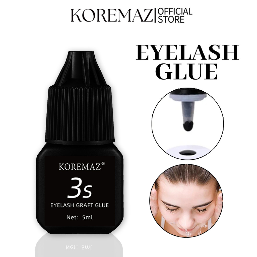 ส่งฟรี/ส่งไว KOREMAZ 5ml กาวต่อขนตาถาวร สีดำ Eyelash Glue. แห้งไว ไม่แสบตา