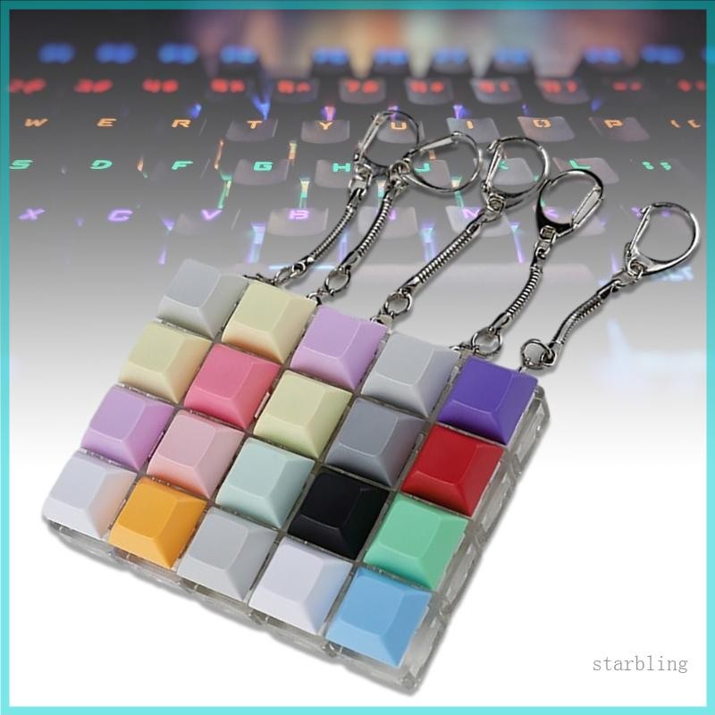 Star คีย์บอร์ดเครื่องทดสอบพวงกุญแจอเนกประสงค์ความเครียดบรรเทา Mechanical Keycap Switches พวงกุญแจ Ke