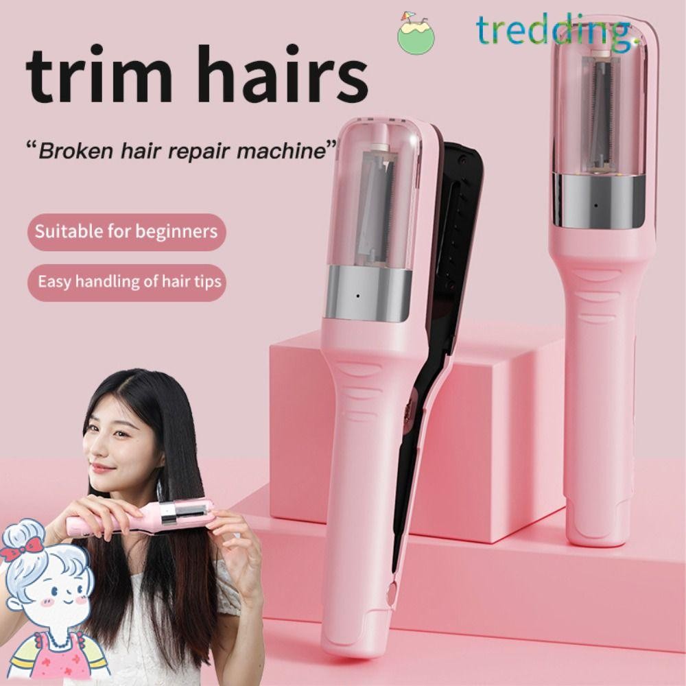 Tredding491 ปัตตาเลี่ยนปลายแยกผม, 2 in 1 Trim Hairs ปัตตาเลี่ยนตัดผมไฟฟ้า, เครื่องฟื้นฟูผมแยกอเนกประสงค์อัตโนมัติแบบชาร์จไฟได้