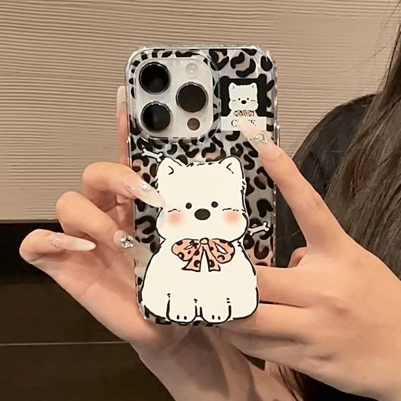 ไอโฟน The West Highland พบกับ The Leopard ระดับรูปลักษณ์สูง Appearac เคสโทรศัพท์สําหรับ IPhone7 7Plus X XR XS IPhone11 12 13 14 15 Plus Pro Max