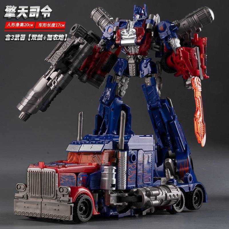 Optimus Bumblebee คอลัมน์บางส่วนรูปโลหะผสมรถเด็กเปลี่ยนหุ่นยนต์ King Kong ของเล่นเด็ก 4-6 ปี