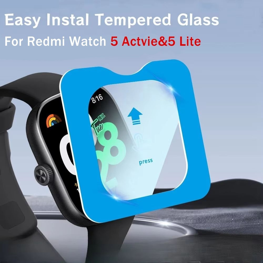1 ~ 3 ชิ้นฟิล์มกระจกนิรภัยสําหรับ Redmi Watch 5 Active & 5 Lite One Click ติดตั้งง่ายเครื่องมือสําหรับ Xiaomi Redmi Watch 4 Anti-Scratch Screen Protector
