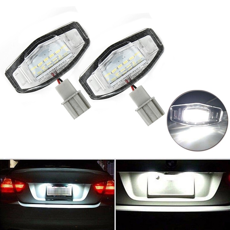 <SWHOME> 2 ชิ้นสําหรับ Acura TL TSX MDX Civic Accord 18LED โคมไฟป้ายทะเบียน <OCTOBER>