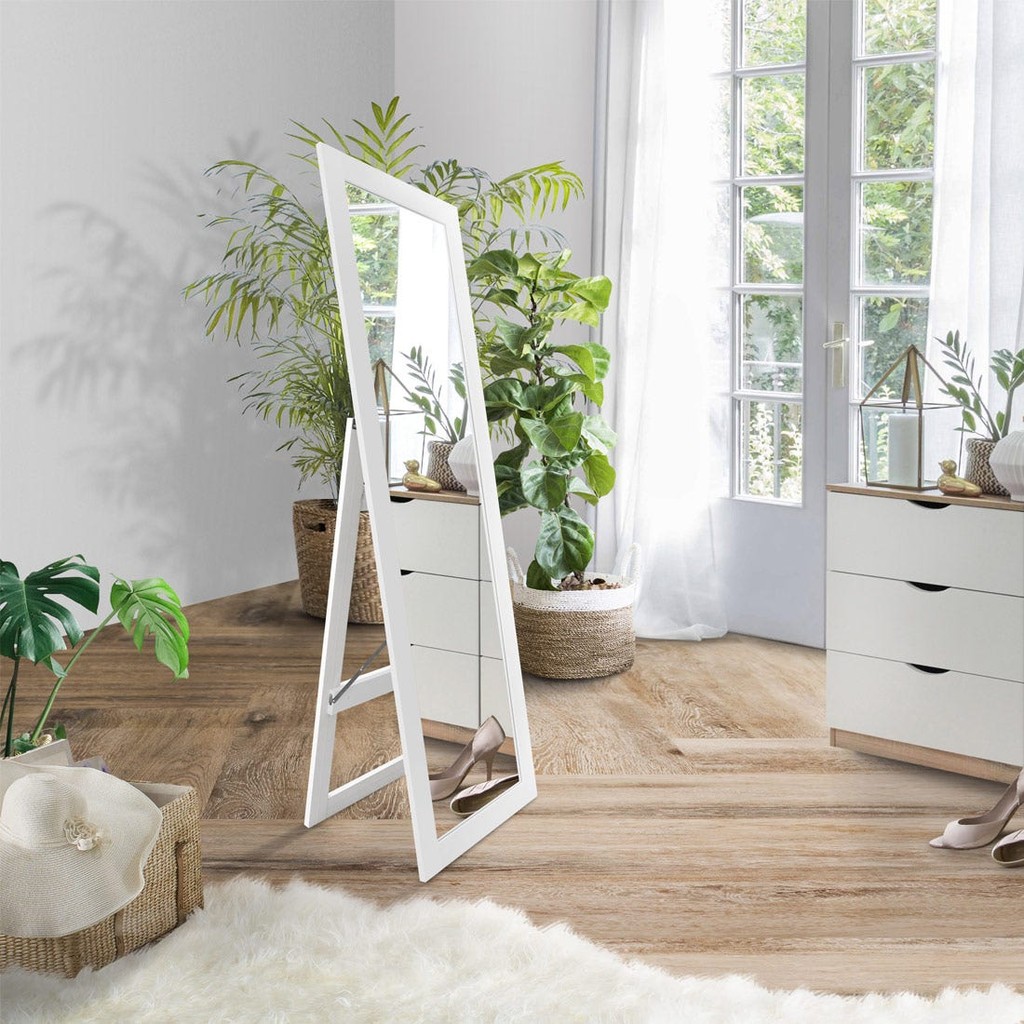SB Design Square กระจกแบบตั้งพื้น รุ่น Cute สีขาว (50x40x160 ซม.) แบรนด์ KONCEPT FURNITURE