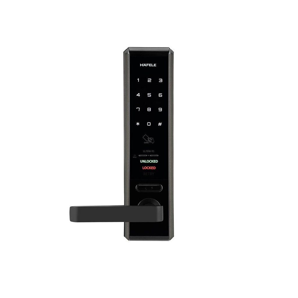 SB Design Square กลอนประตูดิจิตอล Hafele รุ่น EL7200/Black (499.56.223)