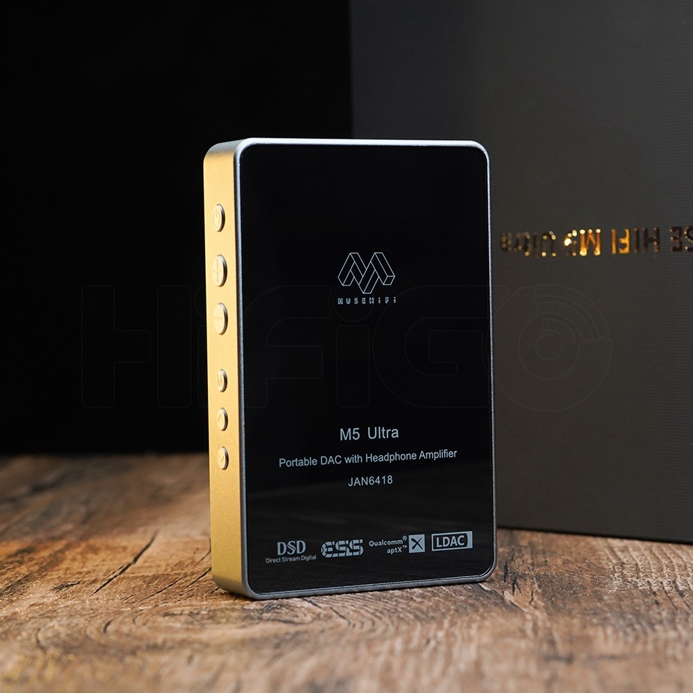 Musehifi M5 Ultra Hi-Res แบบพกพาบลูทูธ USB DAC & AMP QCC5125 ชิปเซ็ตสูญญากาศหลอดจอแสดงผลเครื่องขยายเสียงหูฟัง