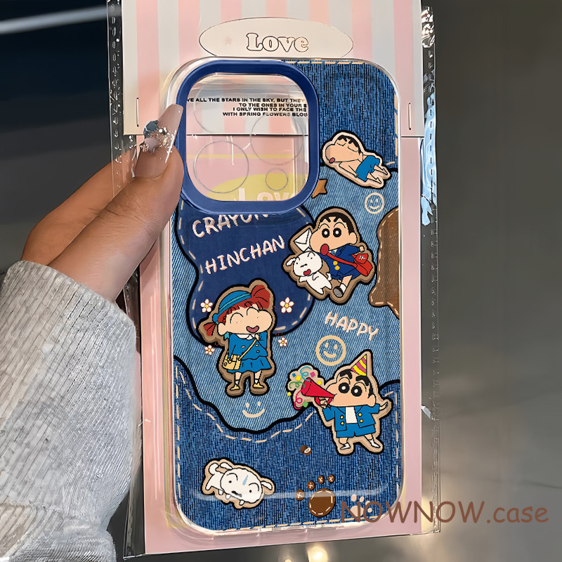 Iphone 16 15 14 13 12 11 Pro Max X XR XS Max 7 8 Plus INS การ์ตูน Crayon Shin chan New Edition เคสโทรศัพท์ Soft