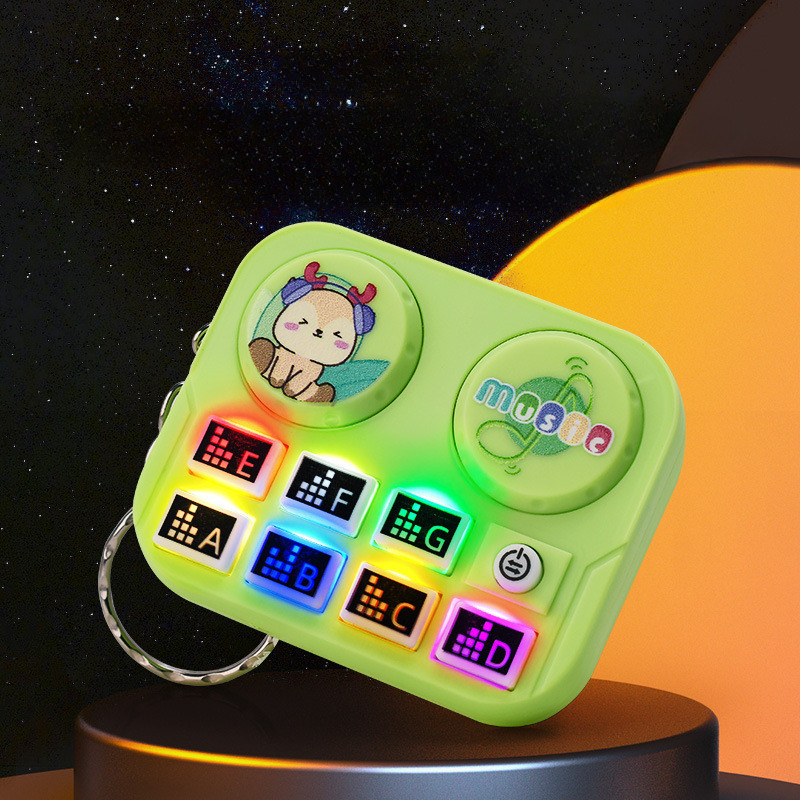 Creative DJ Disc Player เพลงพวงกุญแจ Luminous Sound ของเล่นพวงกุญแจกระเป๋าแขวนจี้กระเป๋าเป้สะพายหลังตกแต่งของขวัญเพื่อน - รูปที่ 3