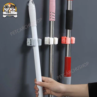 2pcs/5pcs ที่แขวนไม้กวาด ติดผนัง ที่เก็บไม้กวาด ที่แขวนไม้ถูพื้น รุ่นไม่ต้องเจาะ ติดง่าย อุปกรณ์จัดเก็บไม้กวาด