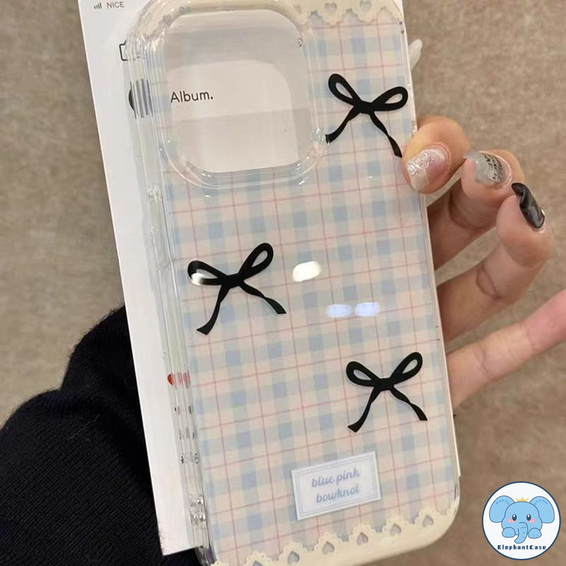 แฟชั่นโบว์สีดำสร้อยข้อมือเคส Vivo Y17 Y17S Y21 Y31 Y91C Y11 Y51 Y30 Y30i Y21s Y35 Y50 Y91 Y20i Y15 Y15s Y12โบว์ดอกไม้เคส