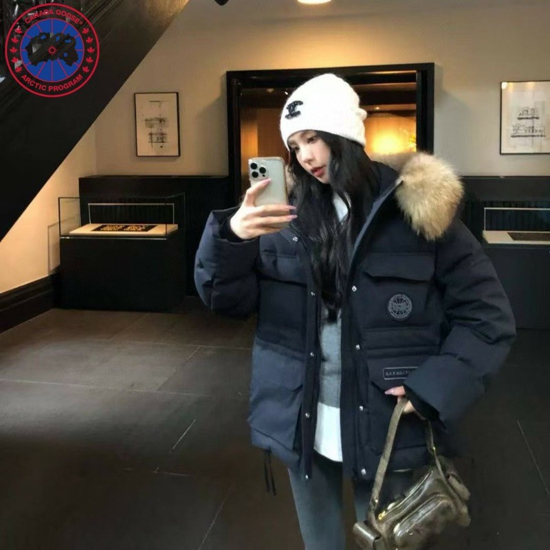 Canada GOOSE Unisex ฤดูหนาวกลางแจ้งเล่นสกีกันน้ํา Warm Down Jacket คู่ทุกวัน Casual และอเนกประสงค์ปั