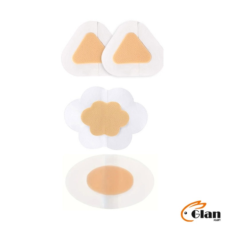 Glanxuan 10Pcs/pack สติกเกอร์เจล ป้องกันอาการการกัดของรองเท้า สําหรับติดเท้า นุ่มสบาย ไม่ทำร้ายผิว heel stickers
