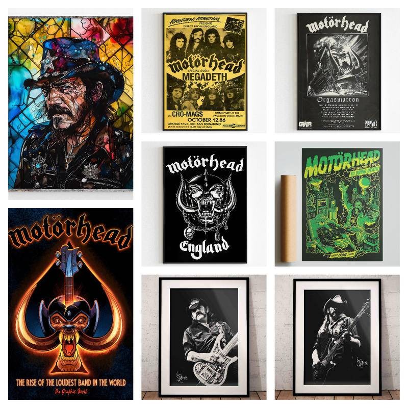 Motörhead โปสเตอร์คลาสสิก Rock Decor Lemmy Kilmisster Art โปสเตอร์โลหะหนัก Motörhead Wall Art