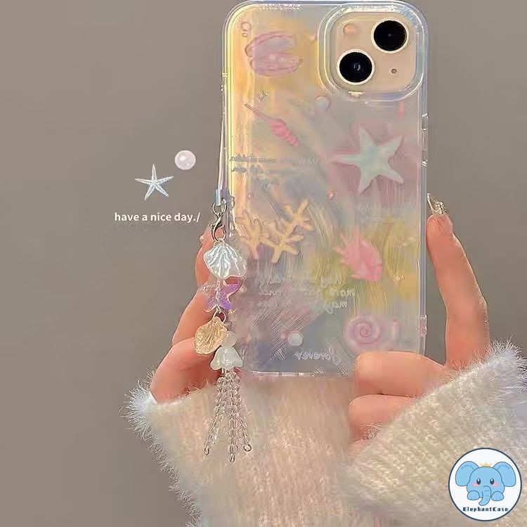 แฟชั่นดาวน้อยเคส OPPO A17 A7 A60 A16K A1K A38 A3s A98 A15 A58 A9 A78 A57 A31 Reno 5 11 10 6 8T ปลาดาวสร้อยข้อมือเคส
